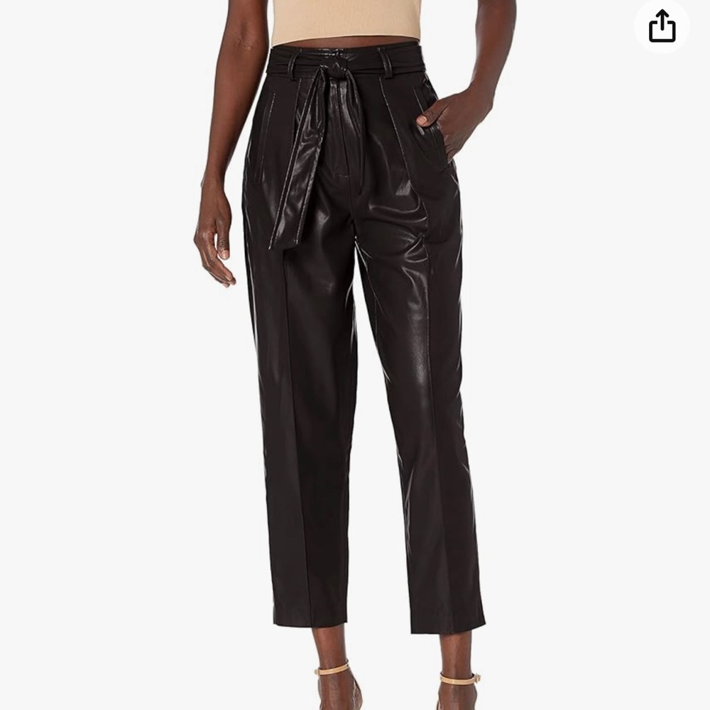 NWT BlankNYC Black Faux Leather Wrap Pants